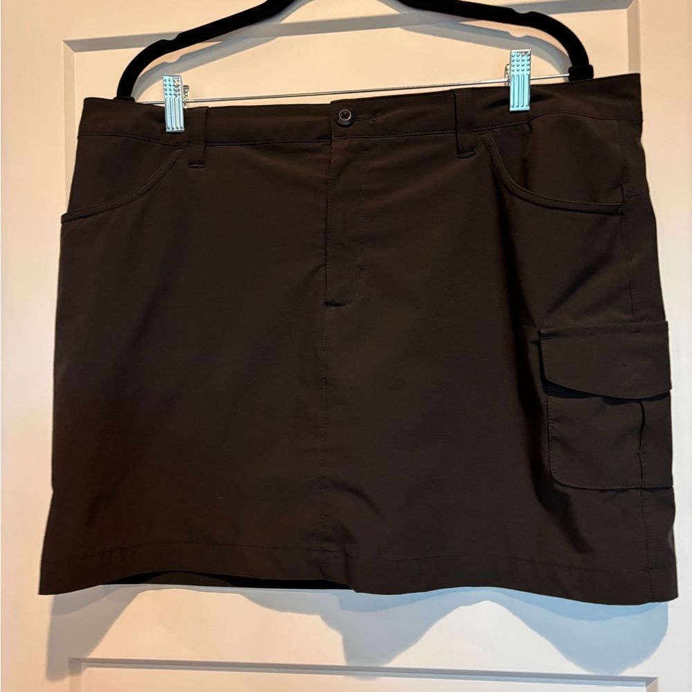 Eddie Bauer Black Cargo Skort with Patch Pocket